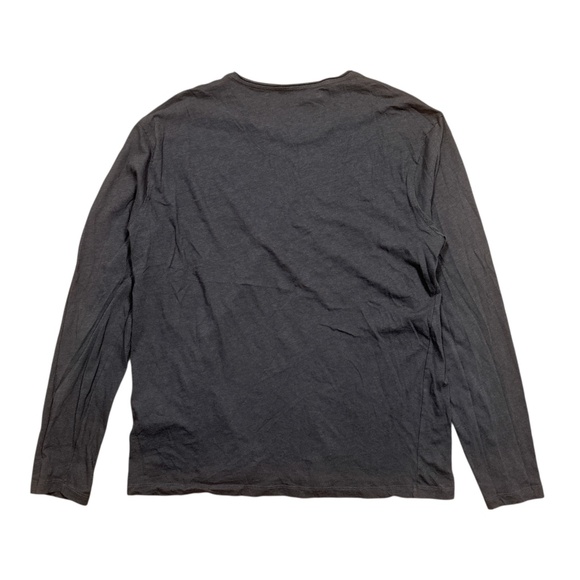 All Saints Figure Raw Hem Crewneck Gray L/S T Shirt Mens Large - Picture 2 of 8